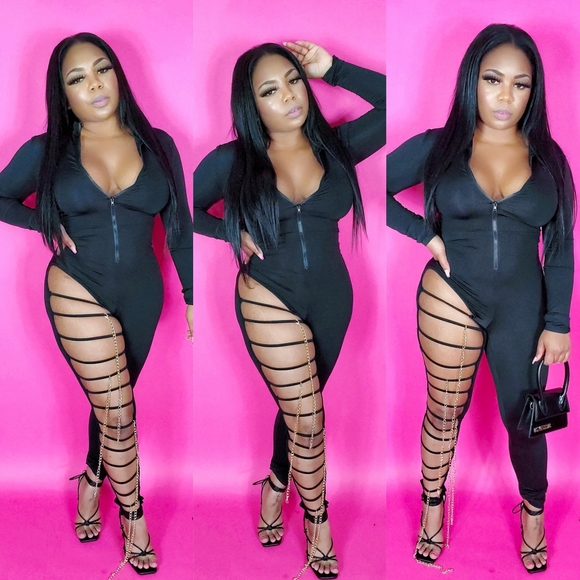 Cali Mentality Pants - "Exposed"  Hollow out jumpsuit